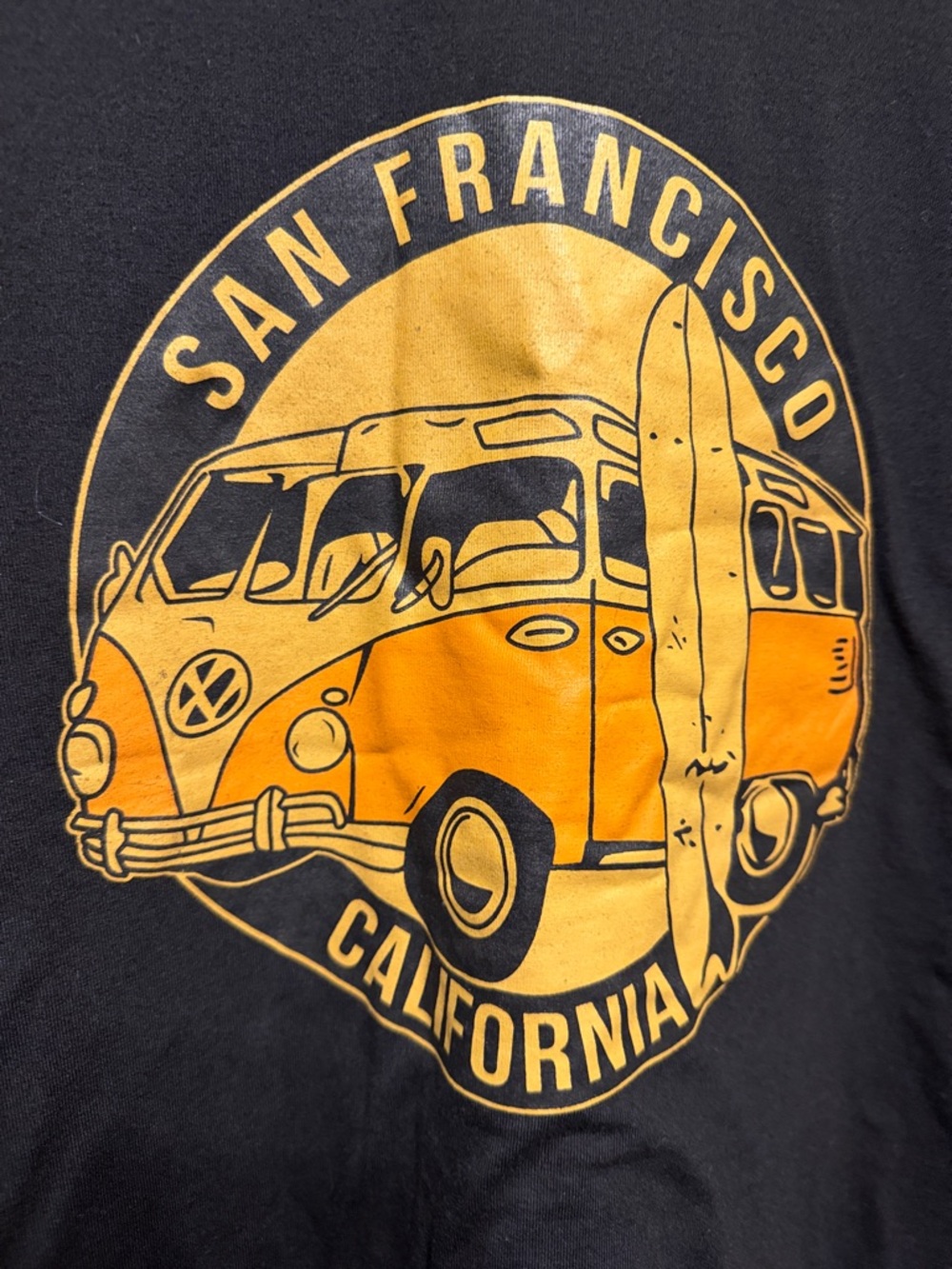 San Francisco California Graphic Tee - Black & Mustard - Picture 3 of 3